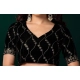 Women's Net Sequence Saree With Unstitched Blouse 5.5Mtr (Olive)