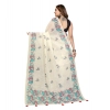 Women's Linen Cotton Printed Saree With Unstitched Blouse 5.5Mtr (Off White) Women's Linen Cotton Printed Saree With Unstitched Blouse 5.5Mtr (Off White)