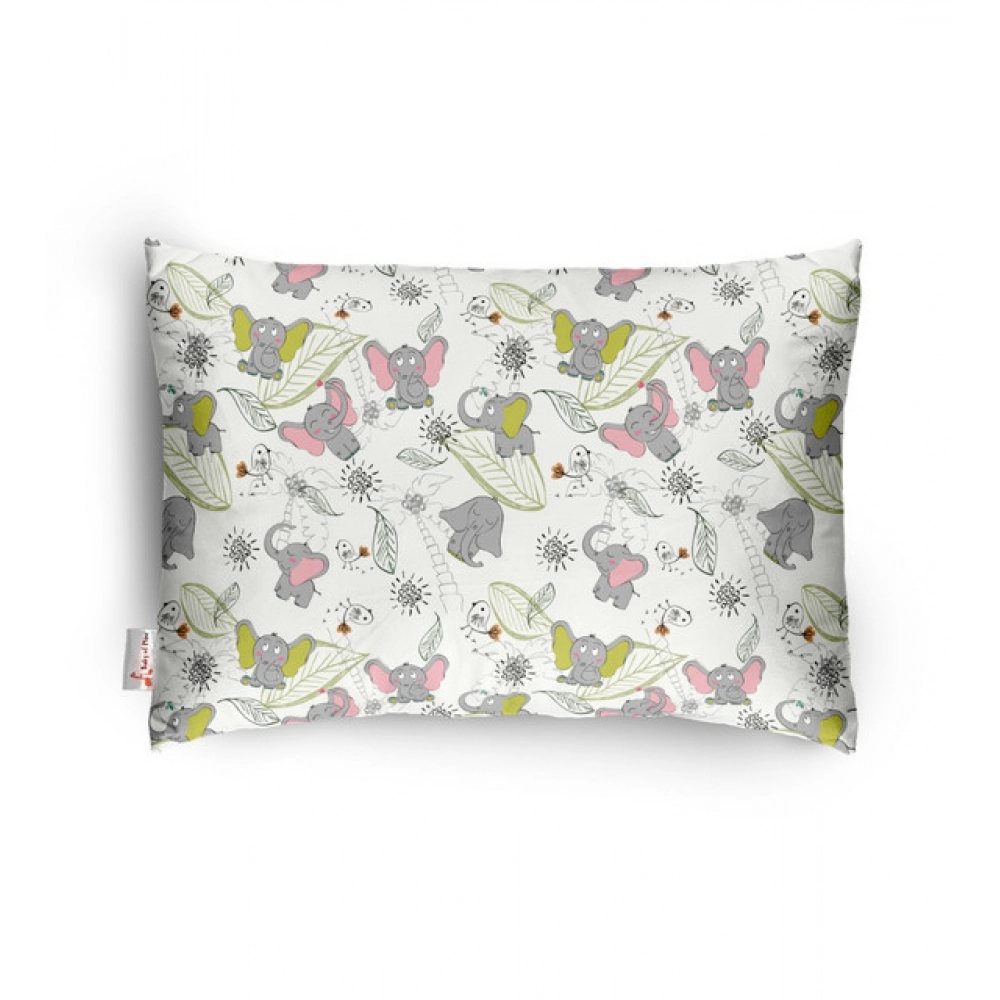 Soft Plush Printed Baby Infant Pillow for Kids Age 1 To 5 Years (Off White)