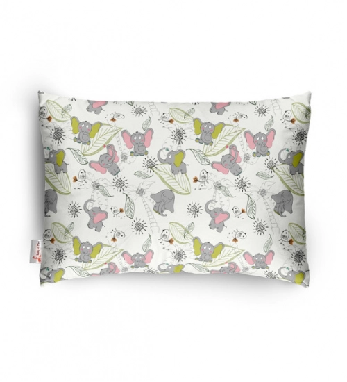 Soft Plush Printed Baby Infant Pillow for Kids Age 1 To 5 Years (Off White)