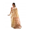 Women's Soft Lilan Printed Saree With Unstitched Blouse 5.5Mtr (Cream) Women's Soft Lilan Printed Saree With Unstitched Blouse 5.5Mtr (Cream)