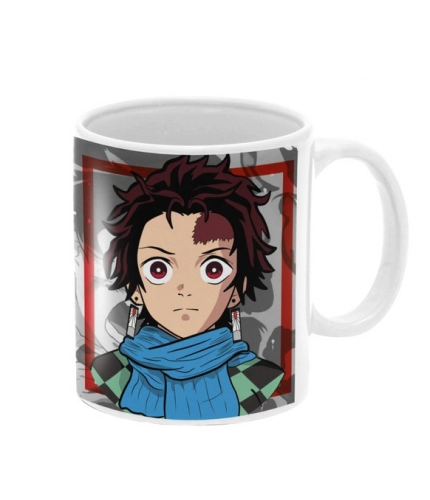 Anime Kamado Tanjiro Ceramic Printed Coffee Mug (White)