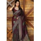Women's Litchi silk Printed Saree With Unstitched Blouse (Maroon) Women's Litchi silk Printed Saree With Unstitched Blouse (Maroon)