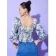 Women's Polyester Floral Long Sleeves Top (Multicolor) Women's Polyester Floral Long Sleeves Top (Multicolor)