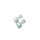Women's Brass Silver Plated Drop Earrings (Turquoise) Women's Brass Silver Plated Drop Earrings (Turquoise)