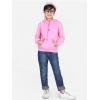 Girl's Fleece Embellished Long Sleeves Sweatshirt (Light Pink)