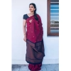 Women's Litchi silk Printed Saree With Unstitched Blouse (Red) Women's Litchi silk Printed Saree With Unstitched Blouse (Red)