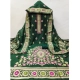 Women's Banarasi Silk Printed Unstitched Salwar Suit Material With Dupatta (Bottle Green, 3Mtrs)