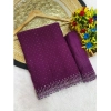 Women's Georgette Stone Work Saree With Unstitched Blouse 5.5Mtr (Purple) Women's Georgette Stone Work Saree With Unstitched Blouse 5.5Mtr (Purple)