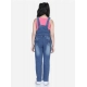 Girl's Denim Washed Buttoned Dungaree (Blue) Girl's Denim Washed Buttoned Dungaree (Blue)