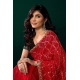 Women's Net Sequence Saree With Unstitched Blouse 5.5Mtr (Red) Women's Net Sequence Saree With Unstitched Blouse 5.5Mtr (Red)