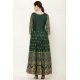 Women's Casual Rayon 3-4th Sleeves Anarkali Kurti (Green)
