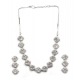 Women's Brass Silver Plated Necklace set (White) Women's Brass Silver Plated Necklace set (White)