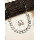 Women's Brass Silver Plated Necklace set (Turquoise) Women's Brass Silver Plated Necklace set (Turquoise)