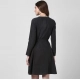 Women's Denim Washed Long Sleeves Dress (Black)