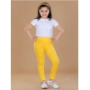 Girl's Cotton Lycra Solid Elasticated Leggings (Yellow) Girl's Cotton Lycra Solid Elasticated Leggings (Yellow)