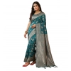 Women's Silk Blend Printed Saree With Unstitched Blouse 5.5Mtr (Sea Green) Women's Silk Blend Printed Saree With Unstitched Blouse 5.5Mtr (Sea Green)