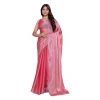 Dropship Women's Jimmy choo Embellished Bollywood Saree With Unstitched Blouse 5.5Mtr (Pink)