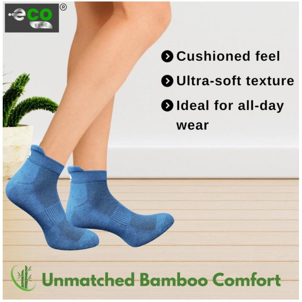 4_Pair Set Unisex Casual Cotton Printed Ankle Length Socks (Multicolor)