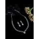 Women's Brass Silver Plated Necklace set (Pink) Women's Brass Silver Plated Necklace set (Pink)