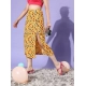 Women's Polyester Floral Side Zip Skirt (Multicolor) Women's Polyester Floral Side Zip Skirt (Multicolor)