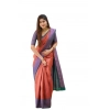 Women's Soft Lichi Silk Printed Saree With Unstitched Blouse 5.5Mtr (Orange) Women's Soft Lichi Silk Printed Saree With Unstitched Blouse 5.5Mtr (Orange)