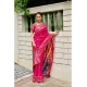 Women's Silk Blend Woven Saree With Unstitched Blouse 5.5 Mtr (Pink) Women's Silk Blend Woven Saree With Unstitched Blouse 5.5 Mtr (Pink)