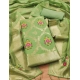 Women's Banarasi Silk Printed Unstitched Salwar Suit Material With Dupatta (Pista, 3Mtrs)