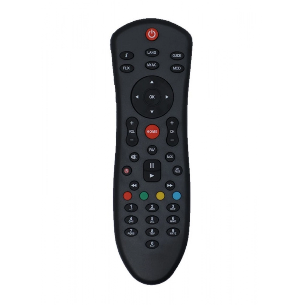 Ecomoye DTH Set Top Box Remote No. 11 (With Recording), Compatible/Replacement for DishTV SD/HD Set Top Box Remote, Black (Exactly Same Remote will Only Work)