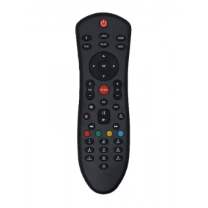 Ecomoye DTH Set Top Box Remote No. 11 (With Recording), Compatible/Replacement for DishTV SD/HD Set Top Box Remote, Black (Exactly Same Remote will Only Work)