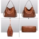 Women's PU Leather Zipper Handbag