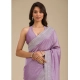 Women's Silk Embroidred Saree With Unstitched Blouse 5.5Mtr (Purple)