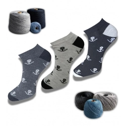 3_Pair Set Unisex Casual Cotton Printed Low Cut Socks (Multicolor)