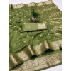 Women's Jacquard Silk Jaquard Woven Saree With Unstitched Blouse 5.5Mtr (Green) Women's Jacquard Silk Jaquard Woven Saree With Unstitched Blouse 5.5Mtr (Green)