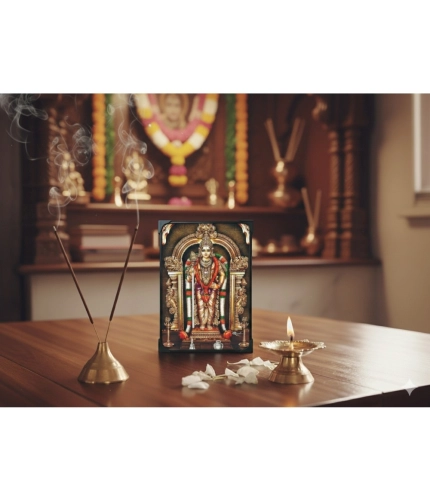 Wooden Sri Subramaniyan Swamy Murugan Table Top Devotional Player (Multicolor)