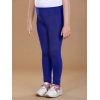 Girl's Cotton Lycra Solid Elasticated Leggings (Blue) Girl's Cotton Lycra Solid Elasticated Leggings (Blue)