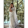 Women's Soft Lilan Printed Saree With Unstitched Blouse 5.5Mtr (White) Women's Soft Lilan Printed Saree With Unstitched Blouse 5.5Mtr (White)
