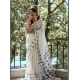 Women's Soft Lilan Printed Saree With Unstitched Blouse 5.5Mtr (White)