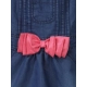 Girl's Denim & Cotton Bow Sleeveless Dungaree (Pink) Girl's Denim & Cotton Bow Sleeveless Dungaree (Pink)