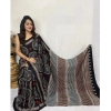 Women's Satin Printed Saree With Unstitched Blouse 5.5Mtr (Black) Women's Satin Printed Saree With Unstitched Blouse 5.5Mtr (Black)