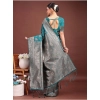 Women's Banarasi Silk Printed Saree With Unstitched Blouse 5.5Mtr (Sea Green) Women's Banarasi Silk Printed Saree With Unstitched Blouse 5.5Mtr (Sea Green)