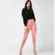 Women's Polyester Solid Elasticated Trousers (Pink) Women's Polyester Solid Elasticated Trousers (Pink)