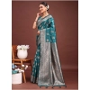 Women's Banarasi Silk Printed Saree With Unstitched Blouse 5.5Mtr (Sea Green) Women's Banarasi Silk Printed Saree With Unstitched Blouse 5.5Mtr (Sea Green)