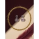 Women's Brass Silver Plated Drop Earrings (Pink)