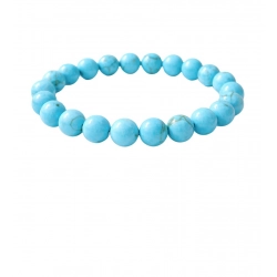 Natural Crystal 8mm Turquoise Bracelet (Sky Blue)