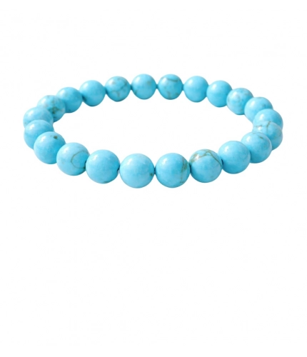 Natural Crystal 8mm Turquoise Bracelet (Sky Blue)
