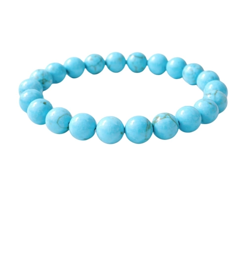 Natural Crystal 8mm Turquoise Bracelet (Sky Blue)