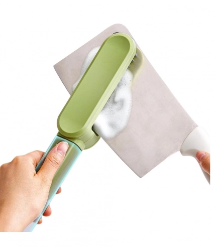 Stainless Steel-Plastic Solid Kitchen Knife Cleaner Brush (Green)