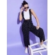 Women's Rayon Pinafore Shoulder Straps Jumpsuit (Black) Women's Rayon Pinafore Shoulder Straps Jumpsuit (Black)