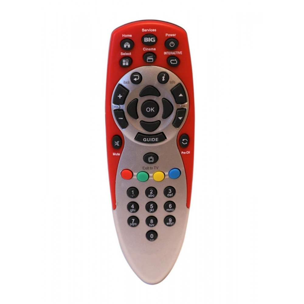 Ecomoye Set Top Box Remote No. 347 , Compatible/Replacement for Big TV Set Top Box Remote Control, Red (Exactly Same Remote will Only Work)